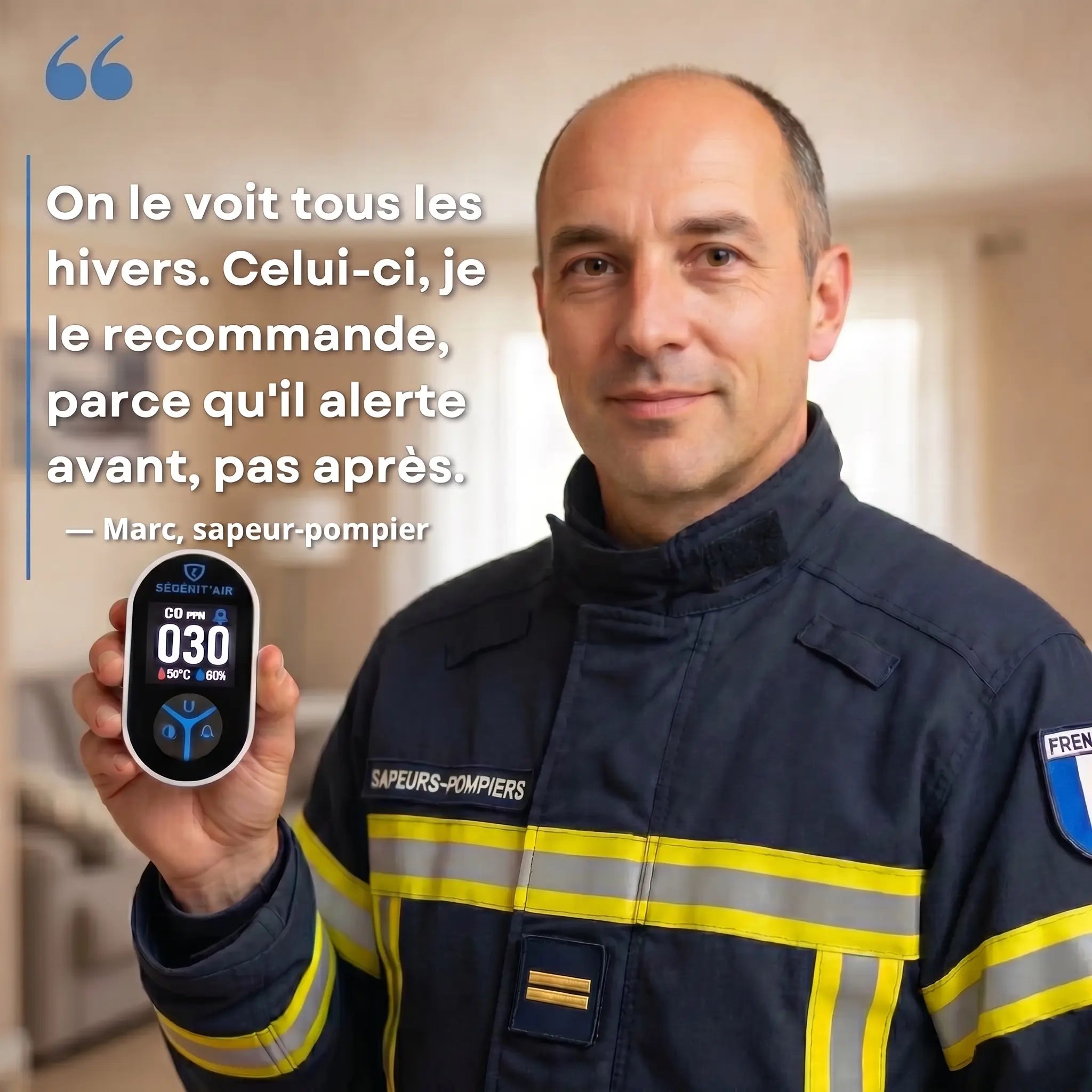 Détecteur de monoxyde de carbone connecté